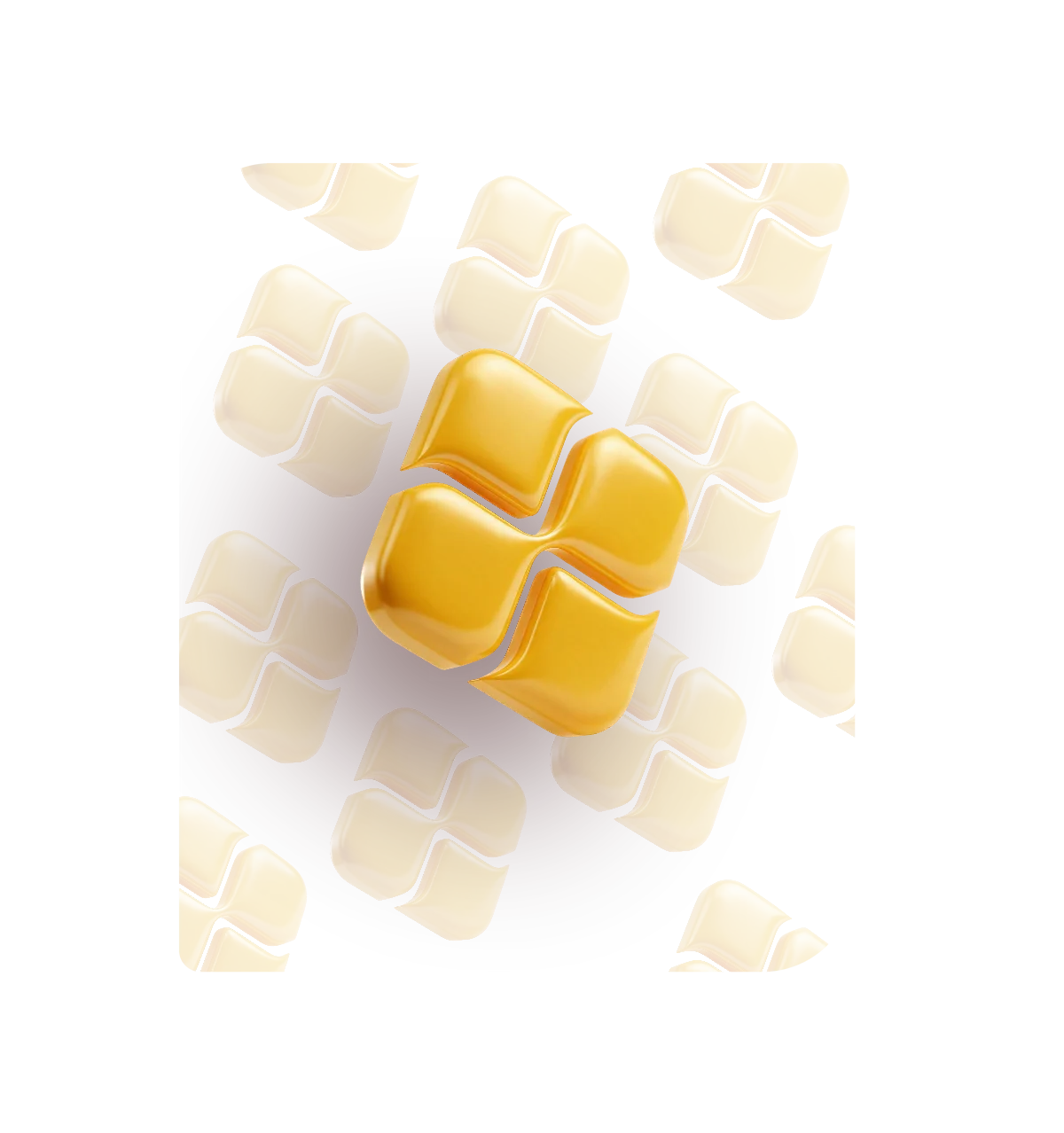 Símbolo do Pix em 3D dourado